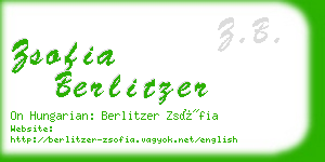 zsofia berlitzer business card